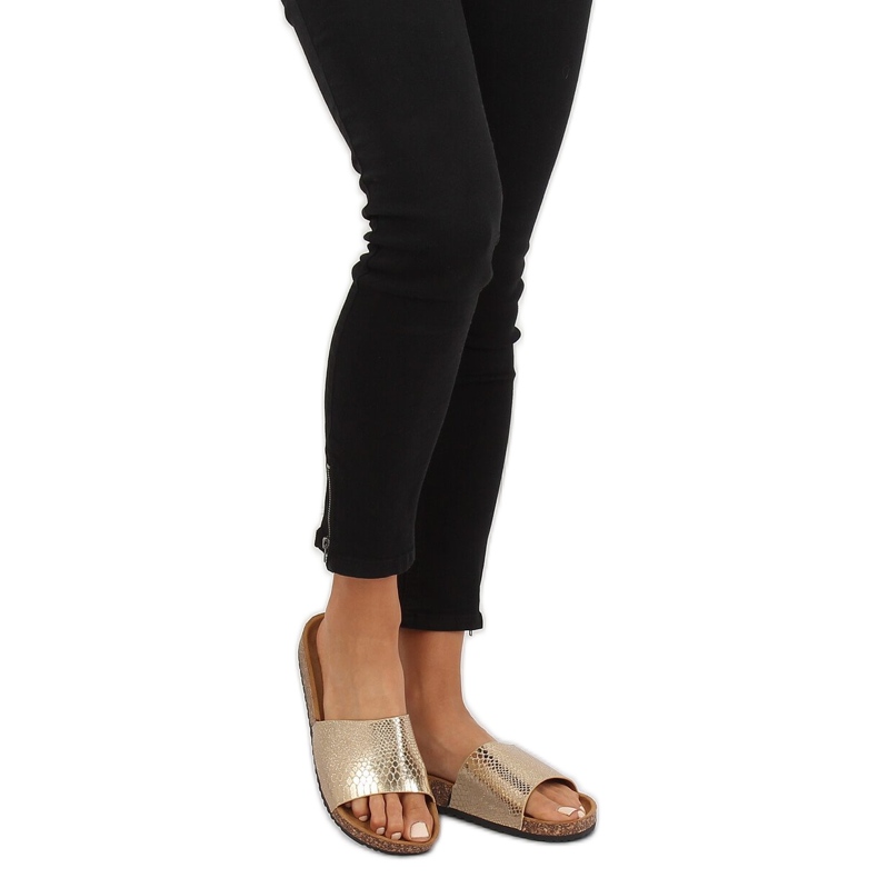 Chaussons dorés pour femmes PK44491 Or 1