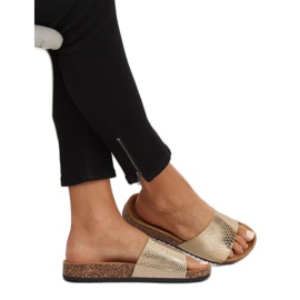 Chaussons dorés pour femmes PK44491 Or d'or 2