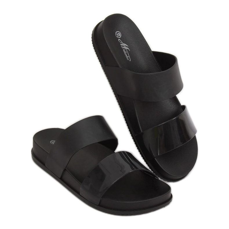 Chaussons noirs pour femmes TS-23 Noir le noir 1