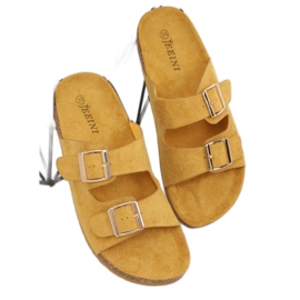Chaussons jaunes pour femmes jaunes 6105 Jaune 3