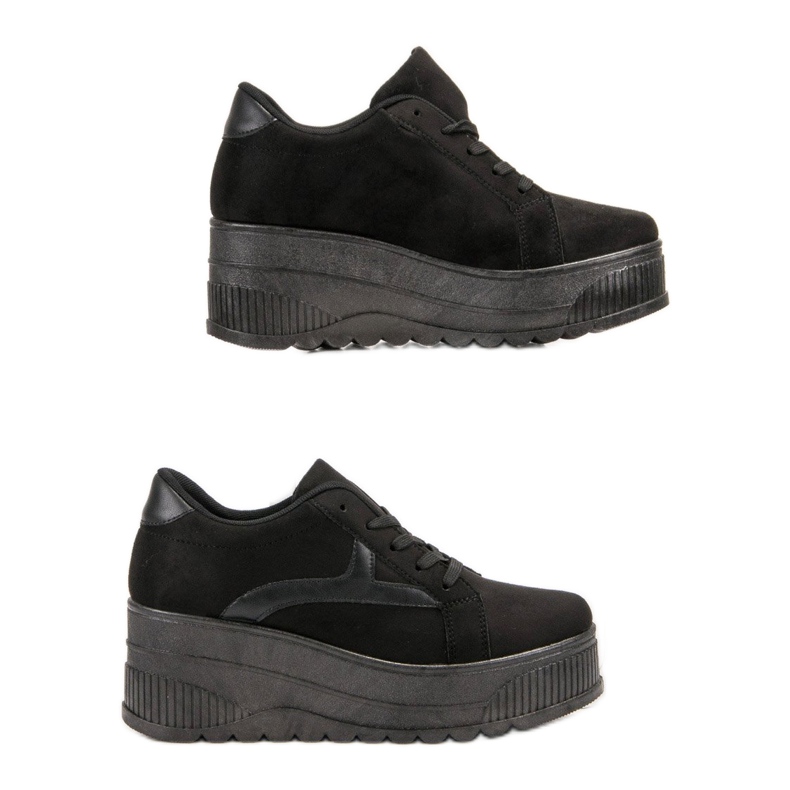 SHELOVET Chaussures noires sur la plate-forme le noir 1