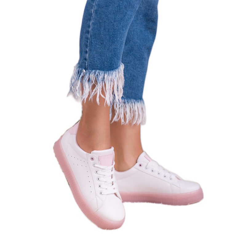 SHELOVET Chaussures de sport à lacets blanc 1