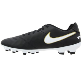 Chaussures de football Nike Tiempo Genio Ii Leather Fg M 819213-010 noir noir 1