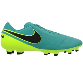 Nike Tiempo Genio Ii Fg M 819213-307 chaussures de football noir bleu 1