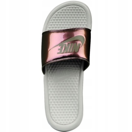 Nike Sportswear Benassi Just Do It Print Femme 618919-013 beige brun 1