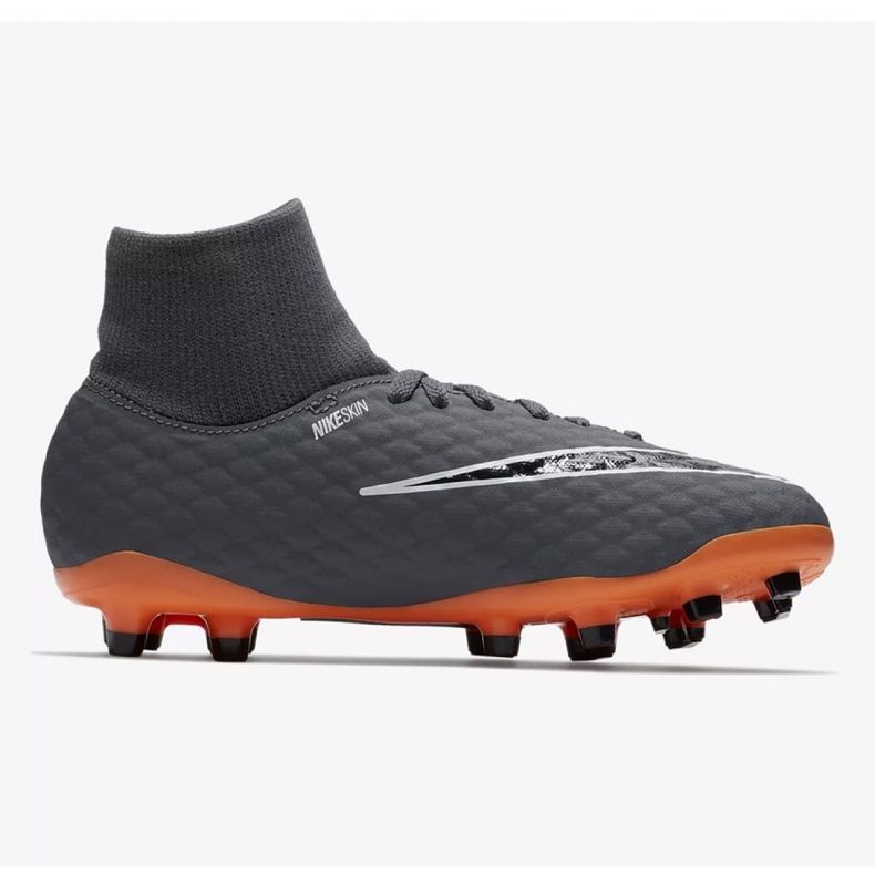 Nike Hypervenom Phantom 3 Academy Df Fg Jr AH7287-081 chaussures de football multicolore gris 1