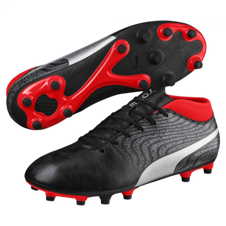 Chaussures de football Puma One 18.4 Fg M 104556 01 noir noir 1