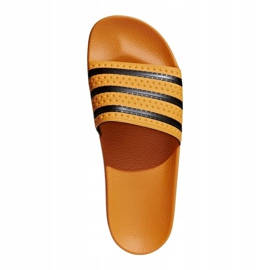 Adidas Originals Adilette Claquettes U CQ3099 le noir orange 1 Adidas Originals Adilette Claquettes U CQ3099 le noir orange 1