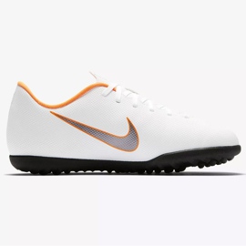 Nike Mercurial VaporX 12 club Tf Gs Jr AH7355-107 chaussures de football multicolore blanche 1