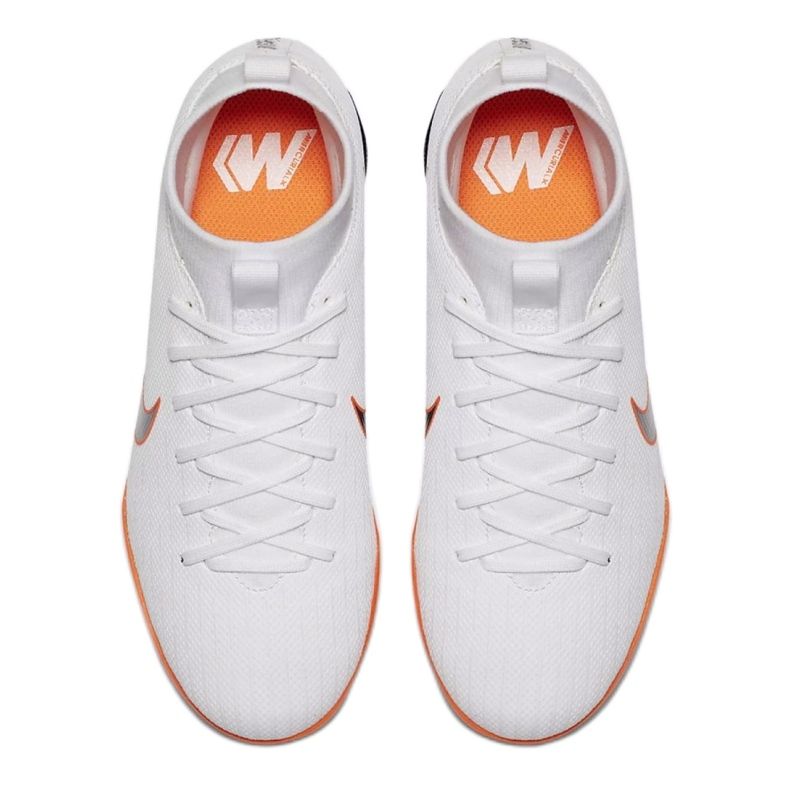 Chaussures de football Nike Mercurial SuperflyX 6 Academy Gs Tf Jr AH7344-107 blanche blanche 1