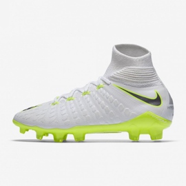 Chaussures de football Nike Hypervenom Phantom 3 Elite Dynamic Fit Fg Jr AJ3791-107 blanc blanc 1