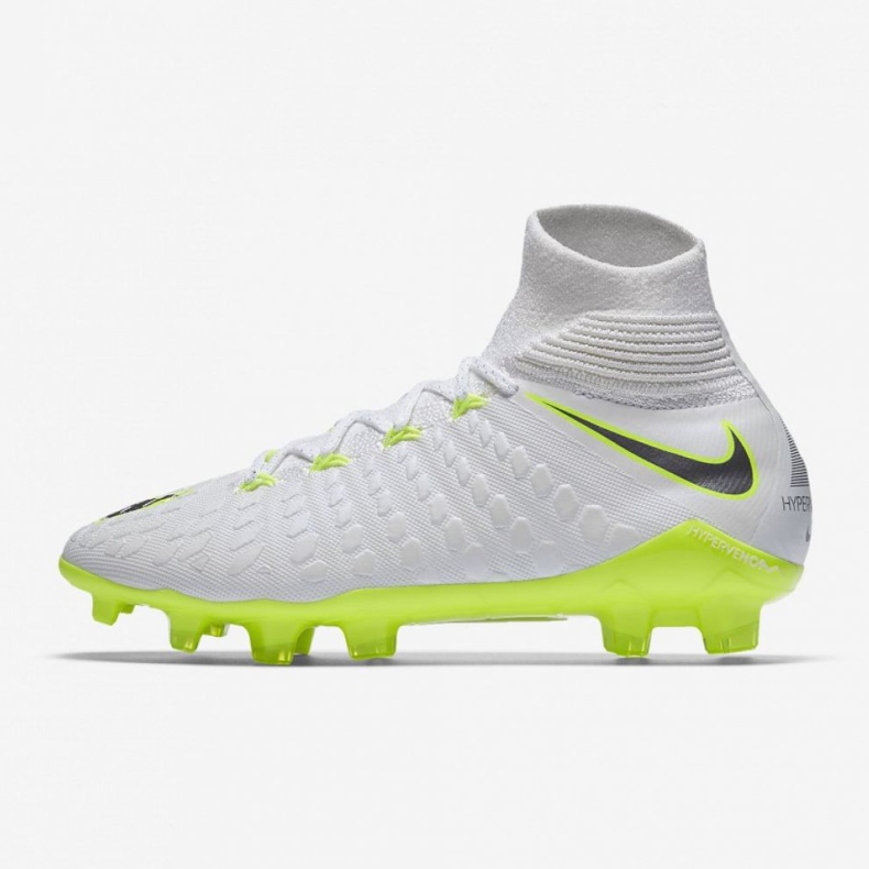 Chaussures de football Nike Hypervenom Phantom 3 Elite Dynamic Fit Fg Jr AJ3791-107 blanc blanc 1