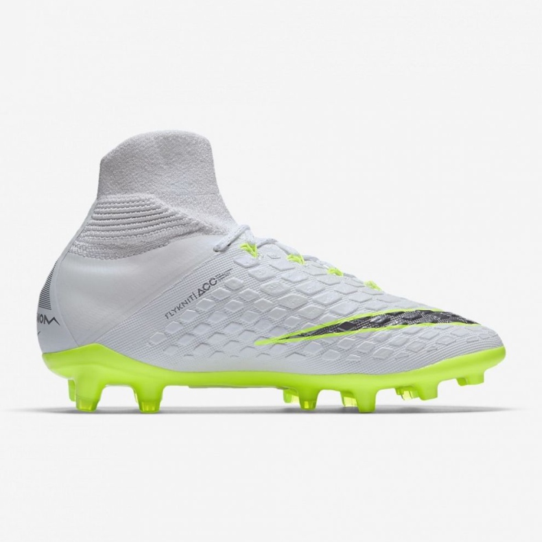 Chaussures de football Nike Hypervenom Phantom 3 Elite Dynamic Fit Fg Jr AJ3791-107 blanc blanc 2