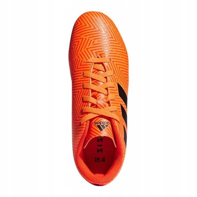 Les chaussures de football adidas Nemeziz 18.4 FxG Jr DB2355 multicolore orange 2