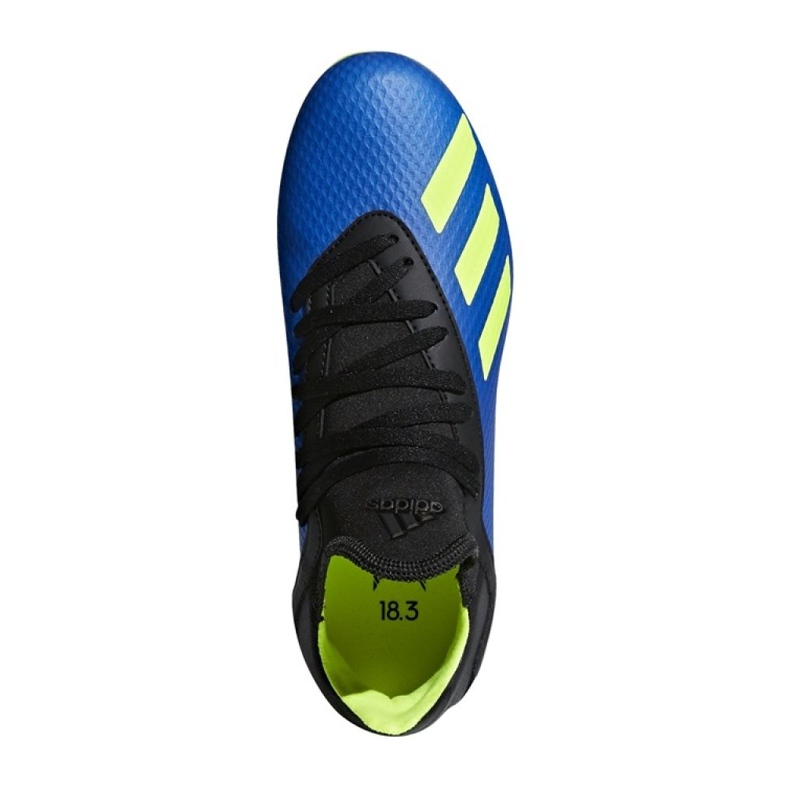 Adidas X 18.3 Fg Jr DB2416 chaussures de football bleu marin bleu 1