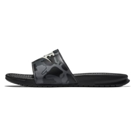 Claquette Nike Benassi Just Do It Print 631261-013 le noir 2