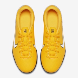 Nike Mercurial Vapor 12 Club Neymar Tf Jr AO9478-710 chaussures de football jaune jaune 2