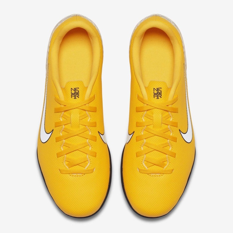 Nike Mercurial Vapor 12 Club Neymar Tf Jr AO9478-710 chaussures de football jaune jaune 2
