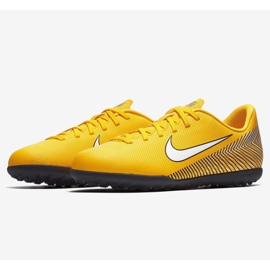 Nike Mercurial Vapor 12 Club Neymar Tf Jr AO9478-710 chaussures de football jaune jaune 3