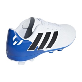 Adidas Nemeziz Messi 18.4 Fg Jr DB2369 chaussures de football multicolore blanche 2