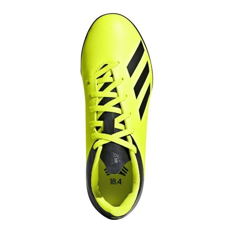 Les chaussures de football adidas X Tango 18.4 Tf Jr DB2435 jaune jaune 1