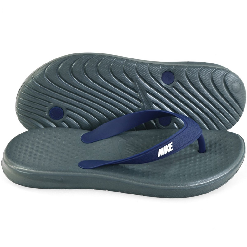 Chaussons Nike Solay Thong M 882690 001 gris bleu marin 1