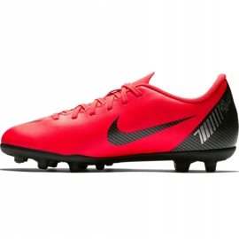 Chaussures de football Nike Mercurial Vapor 12 Club Gs CR7 FG / MG Jr AJ3095-600 multicolore rouge 1