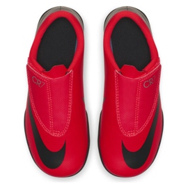 Chaussures indoor Nike Mercurial Vapor 12 Club Ps (V) CR7 Ic Jr AJ3107-600 rouge rouge 1