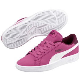 Puma Smash v2 Buck Jr 365182 06 blanc rose 1