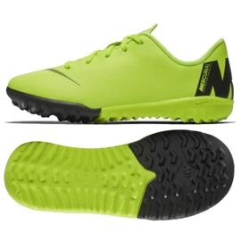 Chaussures de football Nike Mercurial VaporX 12 Academy Tf Jr AH7353-701 jaune jaune 9