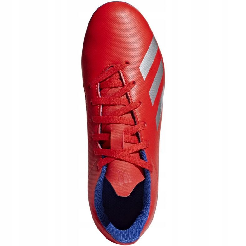 Chaussures de foot Adidas X 18.4 FxG Jr BB9379 multicolore oranges et rouges 1 Chaussures de foot Adidas X 18.4 FxG Jr BB9379 multicolore oranges et rouges 1