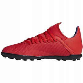 Chaussures de foot Adidas X 18.3 Tf Jr BB9403 multicolore rouge 2 Chaussures de foot Adidas X 18.3 Tf Jr BB9403 multicolore rouge 2