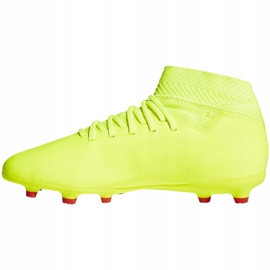 Les chaussures de football adidas Nemeziz 18.3 Fg Jr CM8505 jaune jaune 2