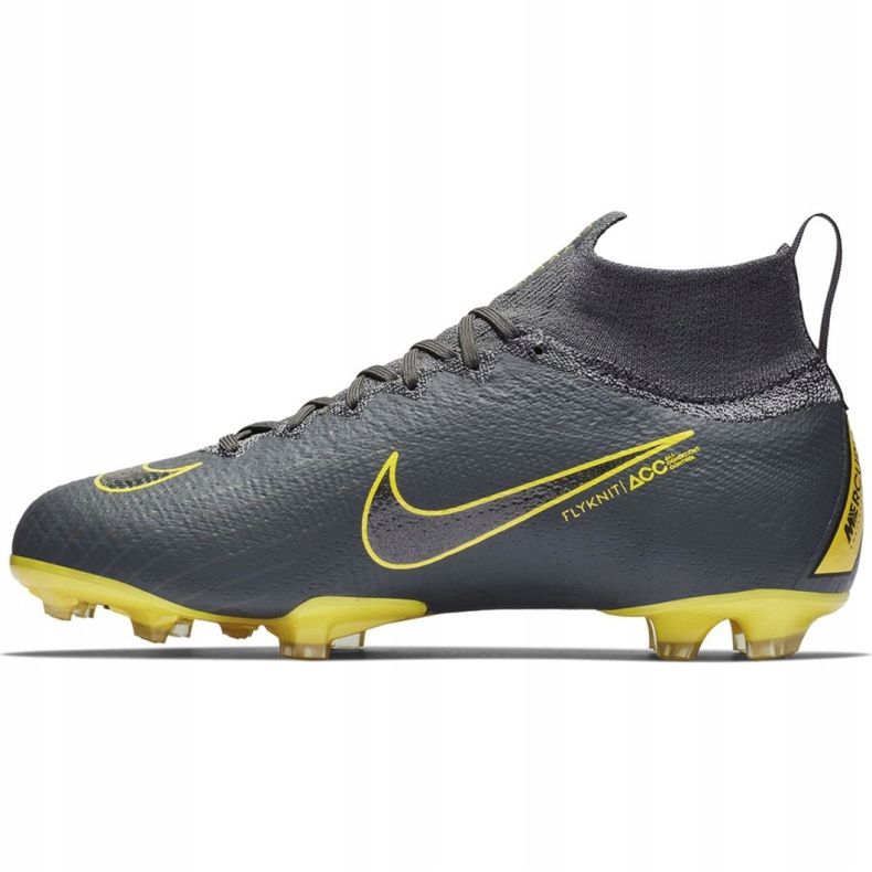 Chaussures de football Nike Mercurial Superfly 6 Elite Fg Jr AH7340-070 le noir gris 2