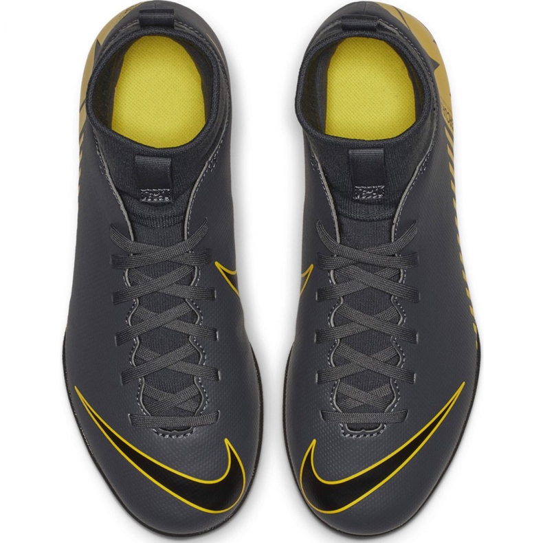 Chaussures d'intérieur Nike Mercurial Superfly X 6 Club Ic Jr AH7346-070 le noir gris 2