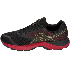 Chaussures de course Asics Gel-Pulse 10 M 1011A604-001 le noir rouge jaune 2