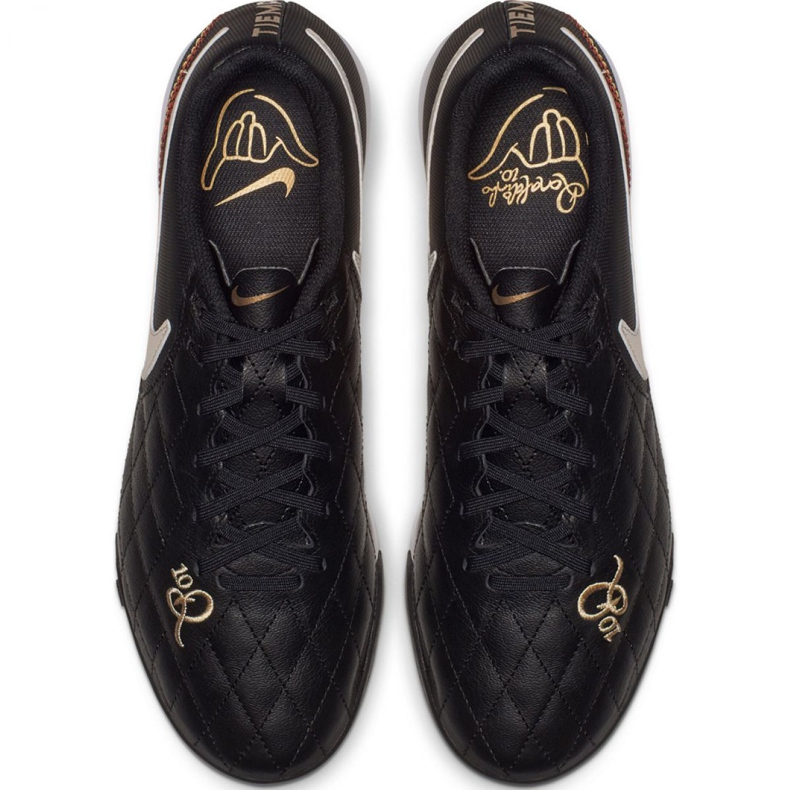Nike Tiempo Legend X 7 Academy 10R Tf M AQ2218-027 chaussures de football noir noir 2