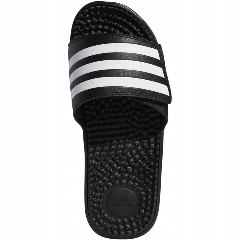 Chaussons Adidas Adissage Tnd M F35565 blanche le noir 1