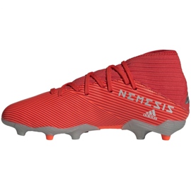 Chaussures de football Adidas Nemeziz 19.3 Fg Jr F99951 rouge rouge 2