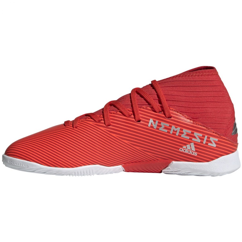 Chaussures indoor adidas Nemeziz 19.3 In Jr F99945 rouge rouge 2