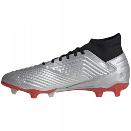 Chaussures de foot Adidas Predator 19.3 Fg M F35595 rouge argent 1