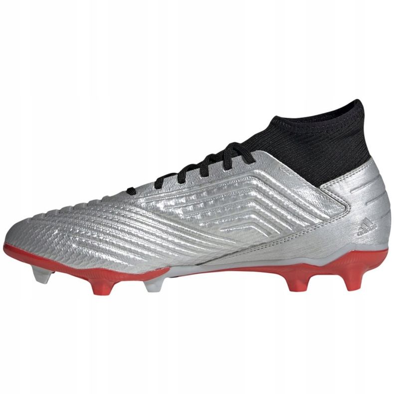 Chaussures de foot Adidas Predator 19.3 Fg M F35595 rouge argent 1