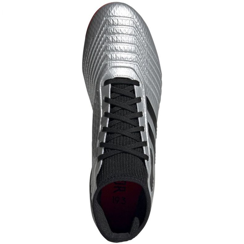 Chaussures de foot Adidas Predator 19.3 Fg M F35595 rouge argent 2