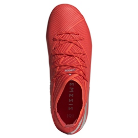 Les chaussures de football adidas Nemeziz 19.1 Fg Jr F99955 rouge rouge 2