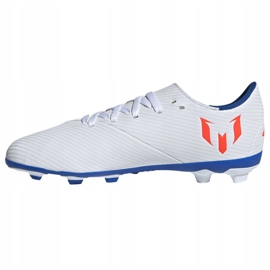 Chaussures de football Adidas Nemeziz Messi 19.4 FxG Jr F99931 multicolore blanche 1 Chaussures de football Adidas Nemeziz Messi 19.4 FxG Jr F99931 multicolore blanche 1