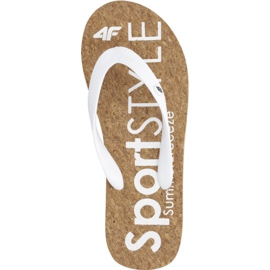 Chaussons 4f W H4L19-KLD002 10S blanc blanche brun 1