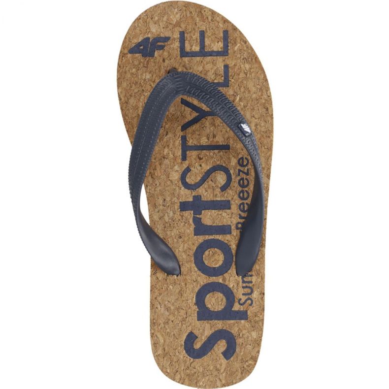 Chaussons 4f W H4L19-KLD002 30S bleu marine foncé brun 1