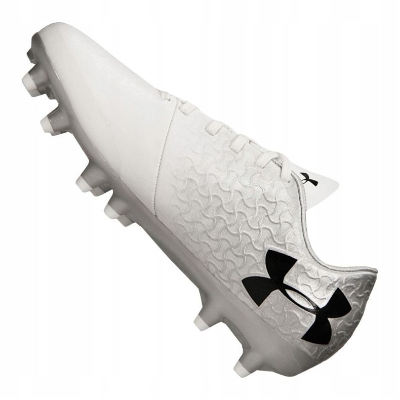 Under Armour Magnetico Select Fg Jr 3000122-100 chaussures de football multicolore blanche 1