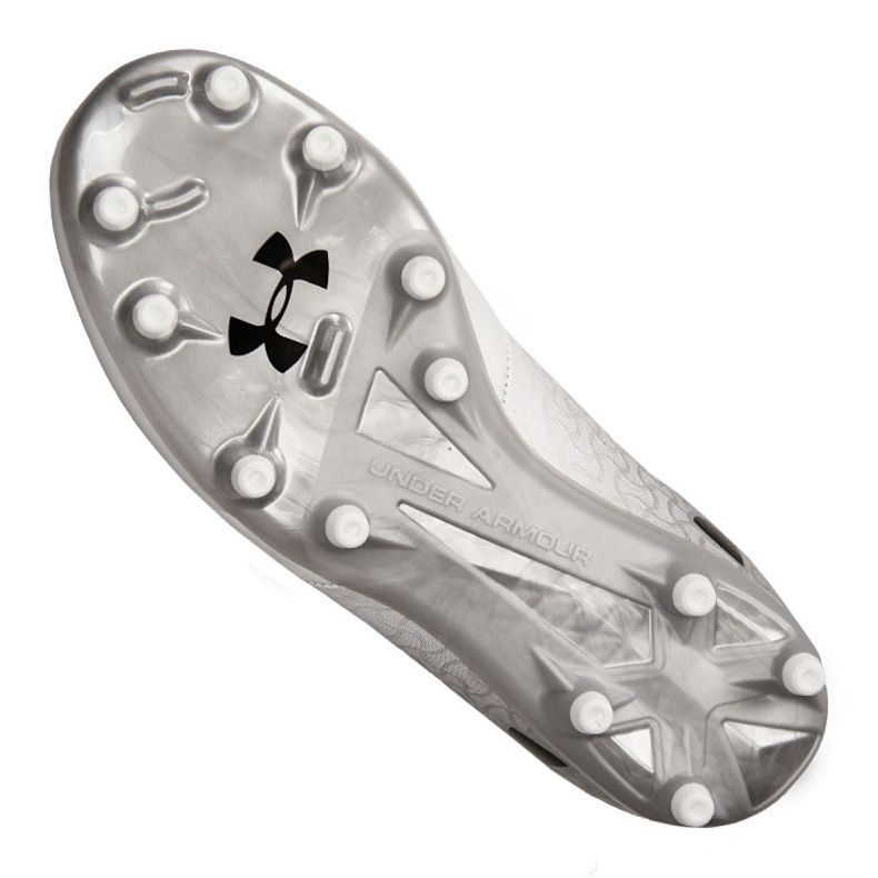 Under Armour Magnetico Select Fg Jr 3000122-100 chaussures de football multicolore blanche 2