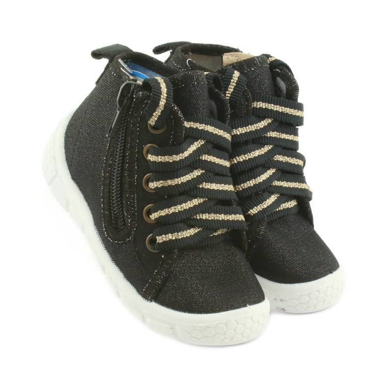 Chaussures enfant Befado 547P003 noir gris jaune 4